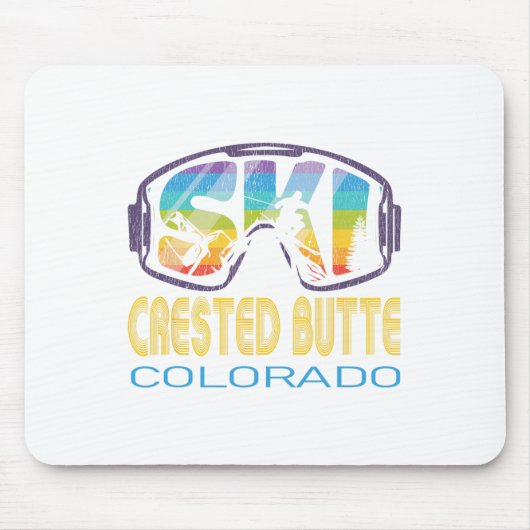 Ski Crested Butte Colorado Skiurlaub Mousepad (Vorne)