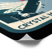 Ski Crystal Mountain Retro Vintage Crystal Mountai Poster (Ecke)