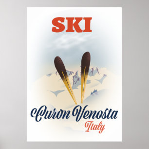 Ski Curon Venosta Italien Skiplakat Poster