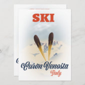 Ski Curon Vinschgau Italien Skiposter (Vorne/Hinten)