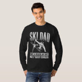 Ski Dad Cool Dad Best Dad Mountains Skiing Winters T-Shirt (Vorne ganz)