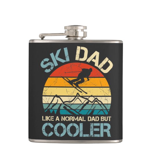 Ski Dad | Father's Day Gift | Hobbies Flachmann (Vorderseite)