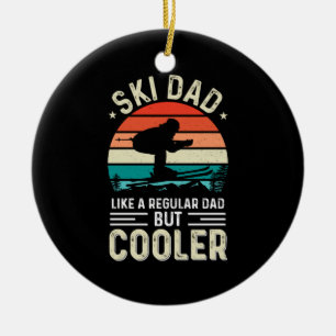 Ski Dad Keramik Ornament