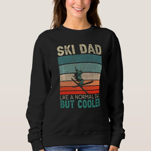 Ski Dad Mountain Ski Winter Sport Skier Snow Fathe Sweatshirt (Vorderseite)