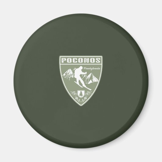 Ski die Poconos Pennsylvania Magnet (Vorne)