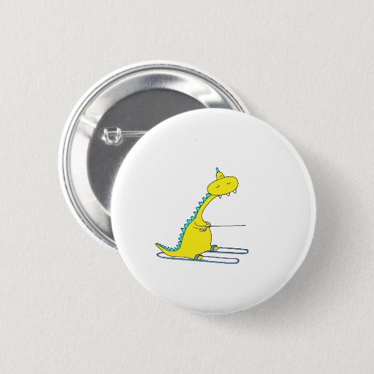 Ski Dino Button (Vorne & Hinten)