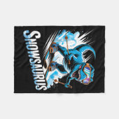 Ski Dinosaur Winter Sport Skier Dino Funny Skiing  Fleecedecke (Vorderseite (Horizontal))