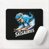 Ski Dinosaur Winter Sport Skier Dino Funny Skiing  Mousepad (Mit Mouse)