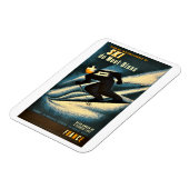 Ski du Mont-Blanc Vintage Travel Poster Magnet (Linke Seite)