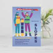 Ski Einladung (Stehend Vorderseite)