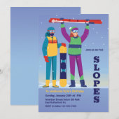 Ski Einladung (Vorne/Hinten)