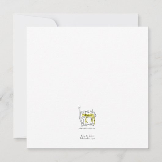 Ski Eisbär flache Weihnachtskarte Karte (Rückseite)