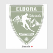 Ski Eldora Colorado Aufkleber (Blatt)