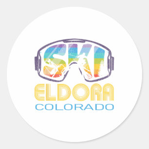 Ski Eldora Colorado Skiurlaub Runder Aufkleber