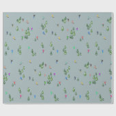 Ski Eröffnung Weihnachten Skiurlaub Skifahrer Blau Geschenkpapier (Flach)