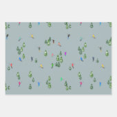 Ski Eröffnung Weihnachten Skiurlaub Skifahrer Blau Geschenkpapier Set (Vorderseite 2)