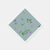 Ski Eröffnung Weihnachten Skiurlaub Skifahrer Blau Serviette (Ecke)