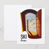 Ski Europe Vintages Sportplakat (Vorne/Hinten)