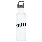 Ski Evolution Skifahren Winterskigebiet Geschenk Edelstahlflasche (Vorderseite)