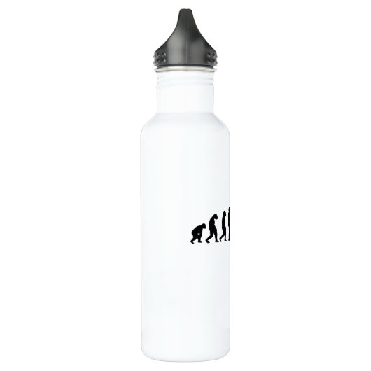 Ski Evolution Skifahren Winterskigebiet Geschenk Edelstahlflasche (Links)