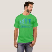 Ski-Evolution Skifahrer Wintersport Freund Freund T-Shirt (Vorne ganz)