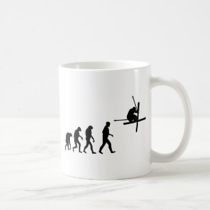 Ski-Evolutionsikone Kaffeetasse