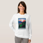 Ski fahren an Combloux förderndem Plakat T-Shirt (Vorne ganz)