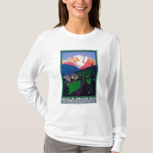 Ski fahren an Combloux förderndem Plakat T-Shirt