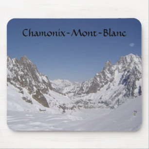 Ski fahren auf einem Gletscher Mousepad