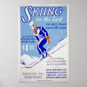 Ski fahren im Osten Poster