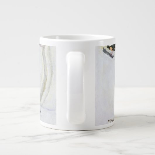 Ski fahren Jumbo-Tasse (Rückseite)