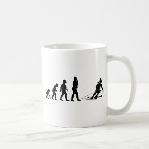Ski fahren kaffeetasse