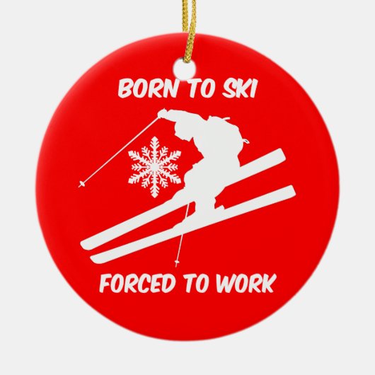 Ski fahren keramikornament (Vorne)