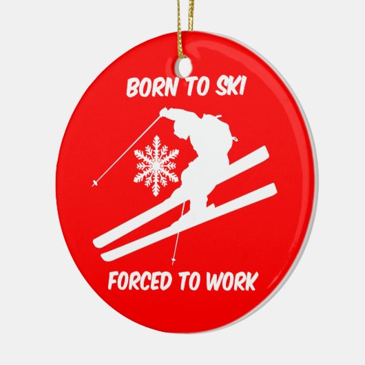 Ski fahren keramikornament (Links)