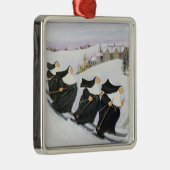 Ski fahren silbernes ornament (Rechts)