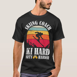 Ski fahren Ski schnell Trinken schneller Skilehrer T-Shirt