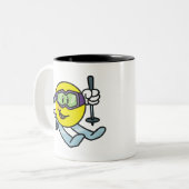 Ski fahren zweifarbige tasse (Vorderseite Links)