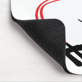 Ski fahrende rote Bahn des abschüssigen Skis Mousepad (Ecke)