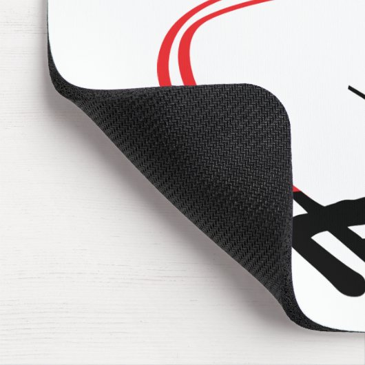 Ski fahrende rote Bahn des abschüssigen Skis Mousepad (Ecke)
