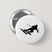 Ski fahrender abschüssiger Skifahrer des Skis Button (Vorne & Hinten)