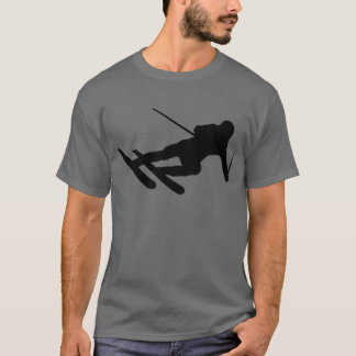 Ski fahrender abschüssiger Skifahrer des Skis T-Shirt