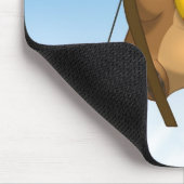 Ski fahrender Bär Mousepad (Ecke)