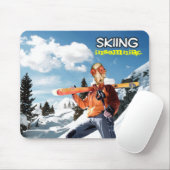 Ski fahrender Insomniac Mousepad (Mit Mouse)