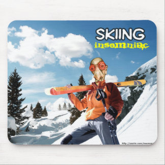 Ski fahrender Insomniac Mousepad