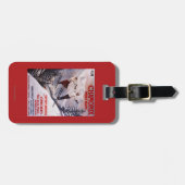 Ski fahrendes förderndes Plakat Gepäckanhänger (Vorderseite horizontal)