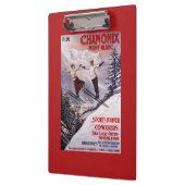 Ski fahrendes förderndes Plakat Klemmbrett (Links)