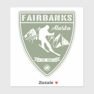 Ski Fairbanks Alaska Aufkleber