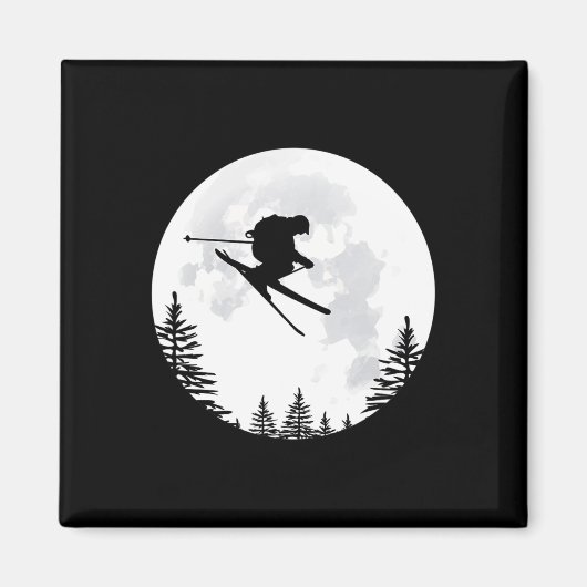 Ski - Fallschirmspringen über den Mond Magnet (Vorne)