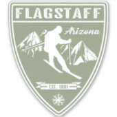 Ski Flagstaff Arizona Aufkleber (Vorderseite)