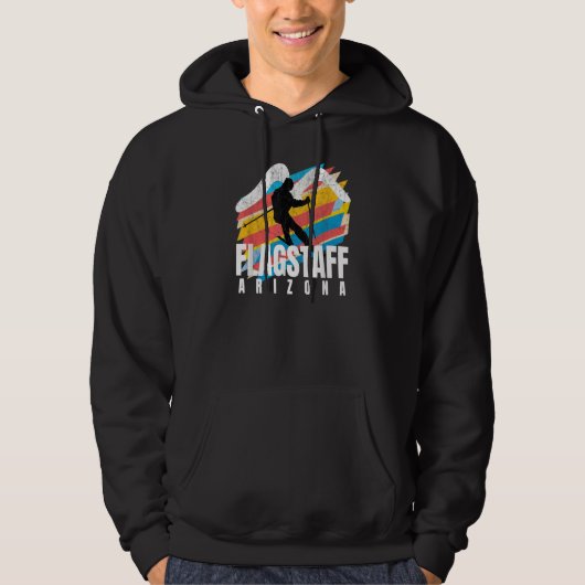 Ski Flagstaff Retro Colourful Geometric Striped Fl Hoodie (Vorderseite)